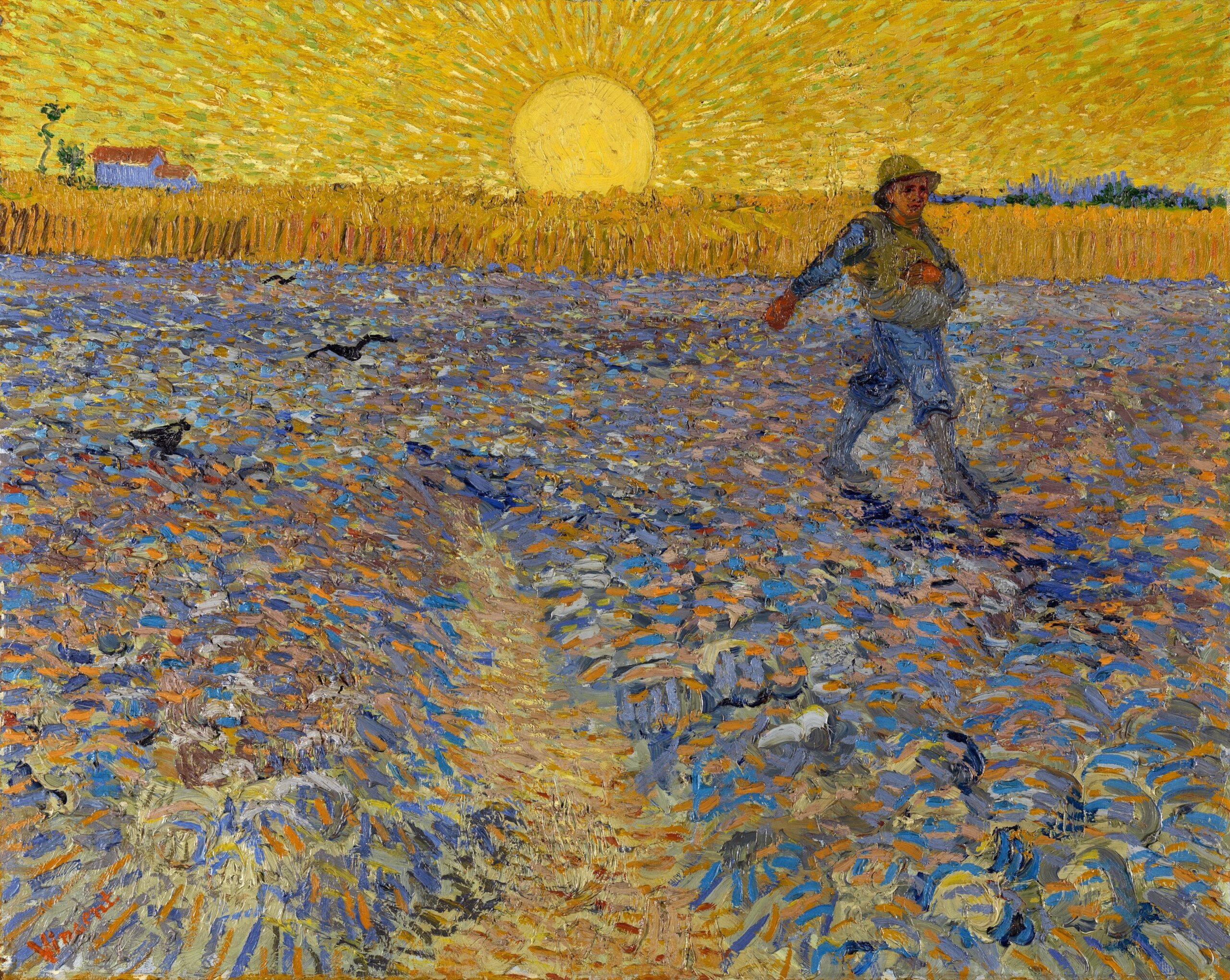 El sembrador, pintura de Vincent van Gogh, 1888.